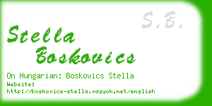 stella boskovics business card